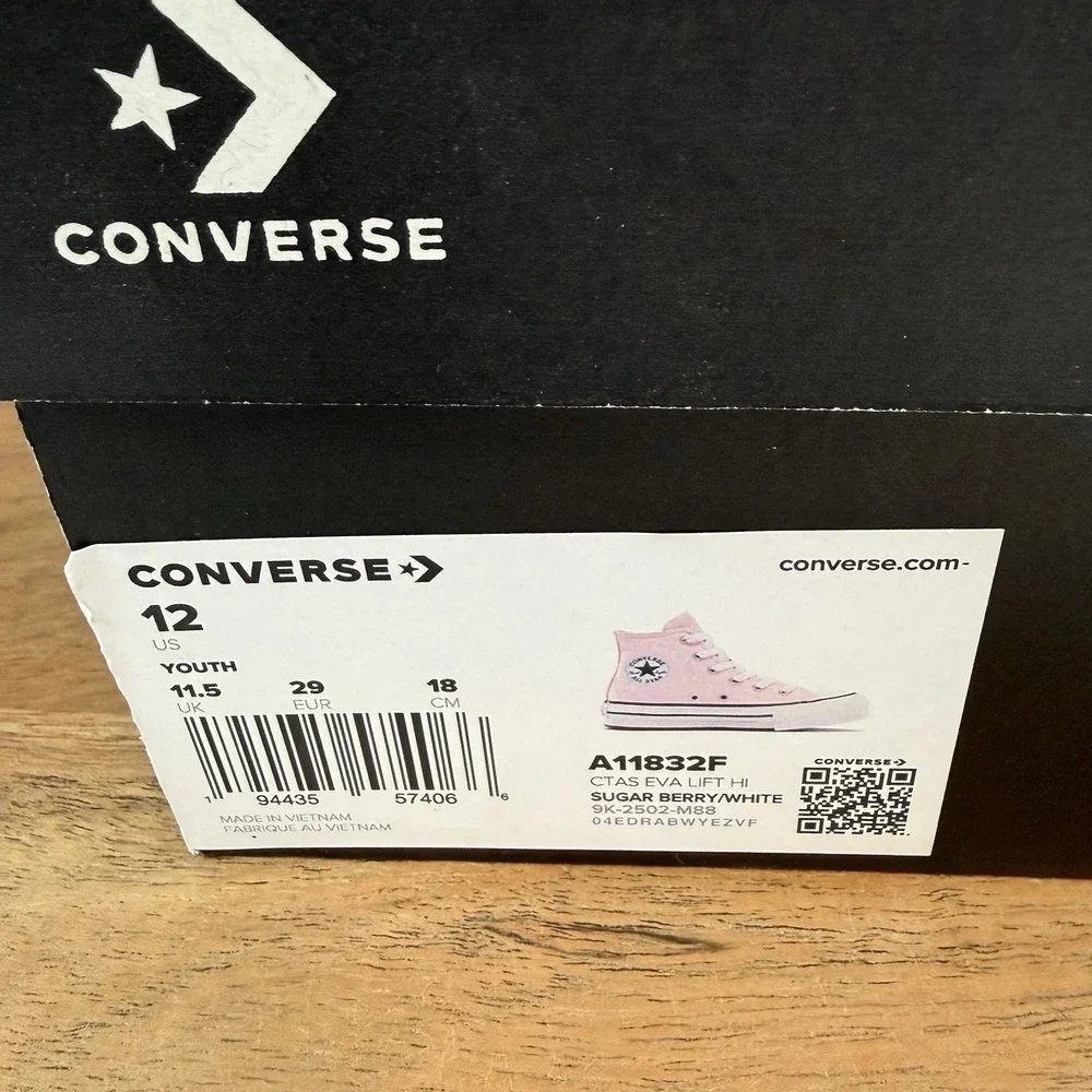 New NIB Little Kids Converse Chuck‎ Taylor All Star EVA Lift High Sneaker 12 C